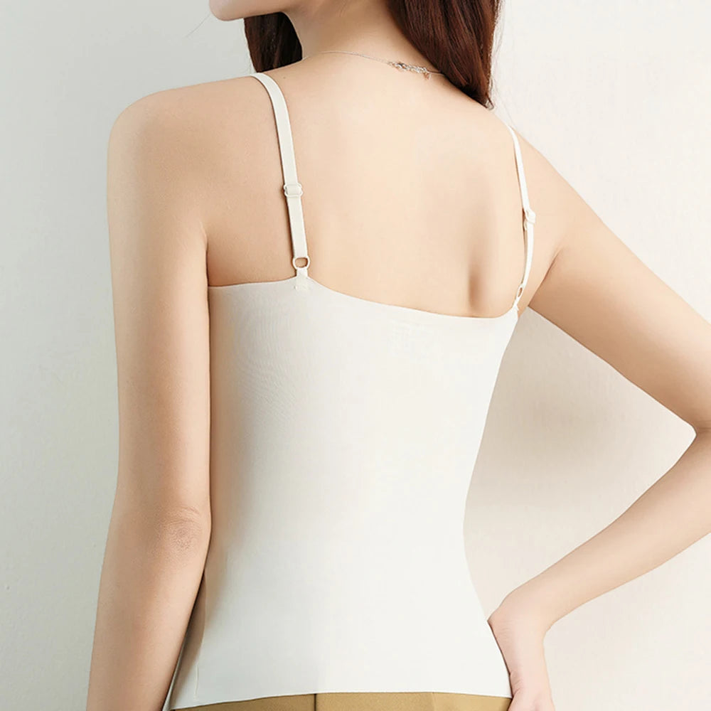 Débardeur Femme Col V avec Brassière Intégrée – Élégant, Confortable & Tendance