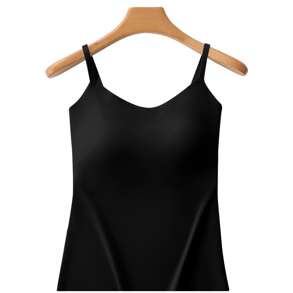 Débardeur Femme Col V avec Brassière Intégrée – Élégant, Confortable & Tendance