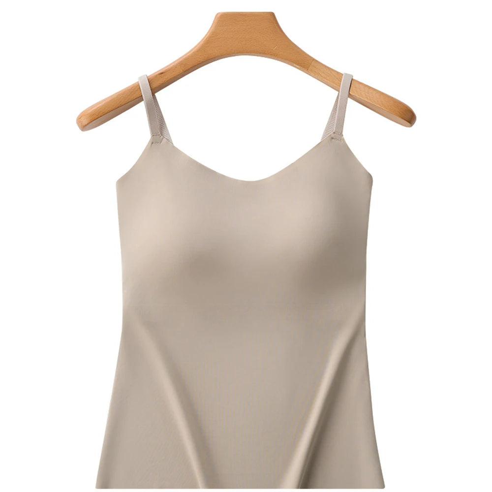 Débardeur Femme Col V avec Brassière Intégrée – Élégant, Confortable & Tendance