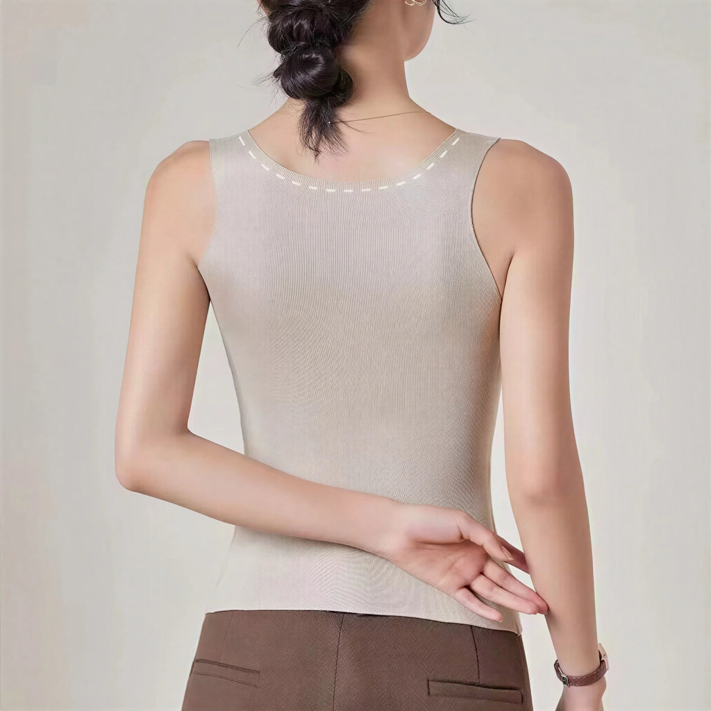 Débardeur Thermique Femme – Brassière Intégrée, Doux et Chaud
