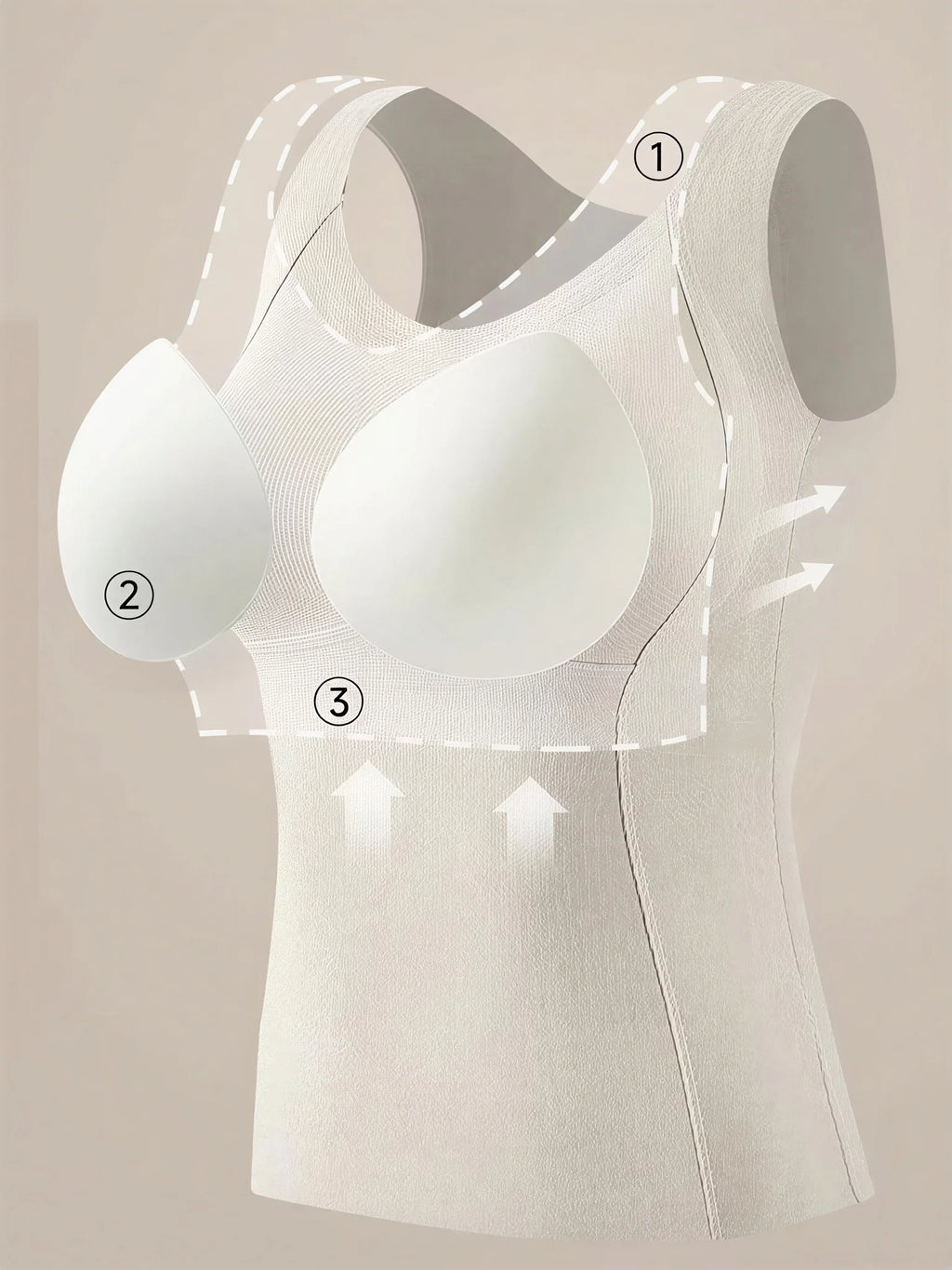 Débardeur Thermique Femme – Brassière Intégrée, Doux et Chaud