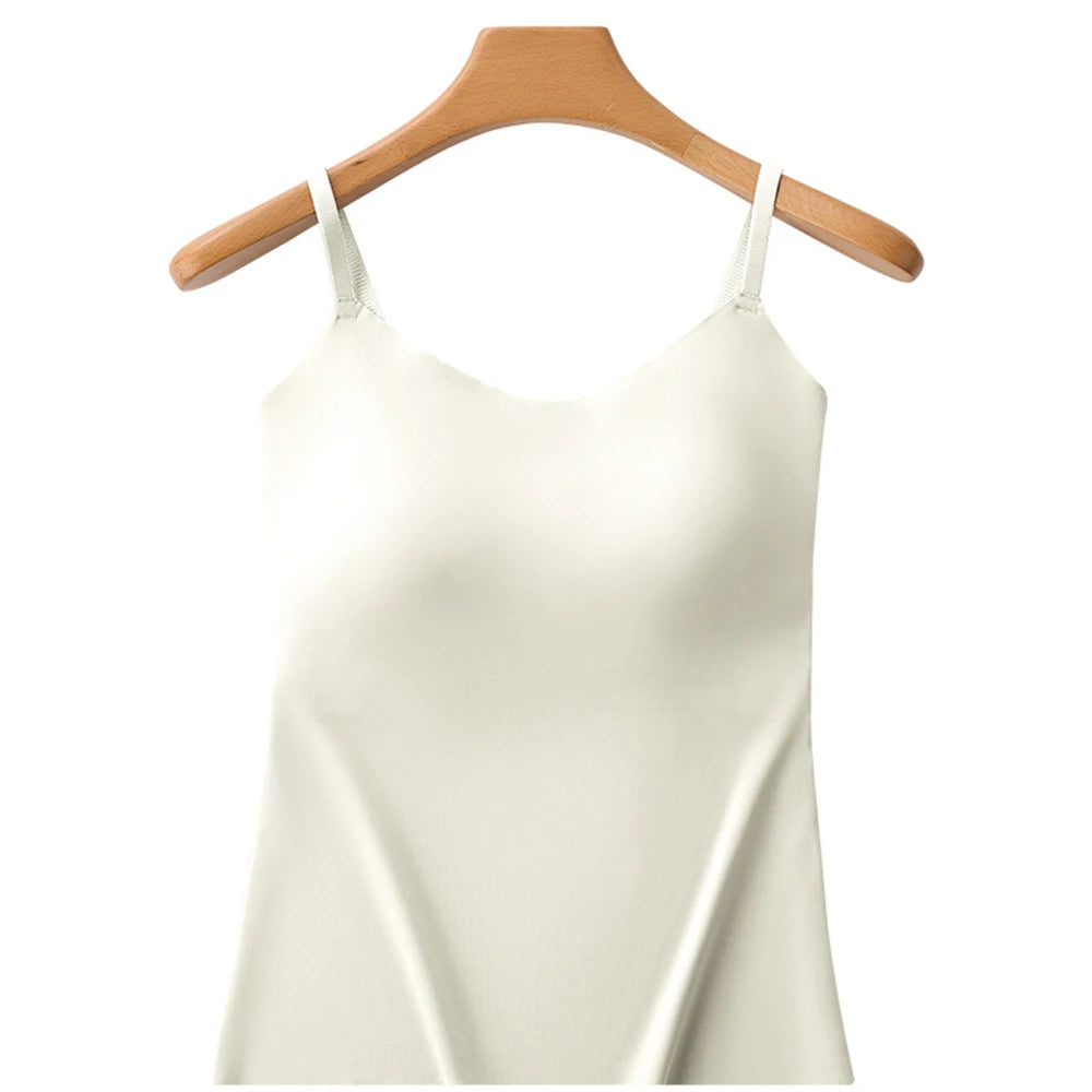 Débardeur Femme Col V avec Brassière Intégrée – Élégant, Confortable & Tendance
