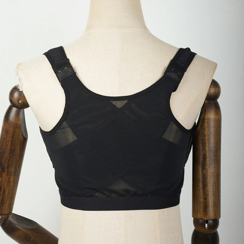 Soutien-gorge push-up à fermeture frontale pour femme, sous-vêtements croisés dans le dos, soutien de sport antichoc, glaçure de fitness
